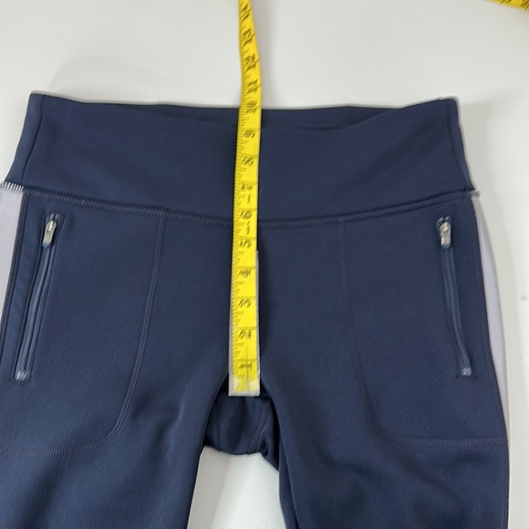Athleta Street To Summit Pants Size Medium Navy Zip Pockets Thick Fleece Warm - Picture 11 of 14